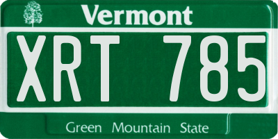 VT license plate XRT785
