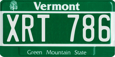 VT license plate XRT786