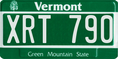 VT license plate XRT790