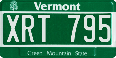 VT license plate XRT795