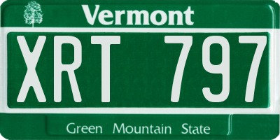 VT license plate XRT797
