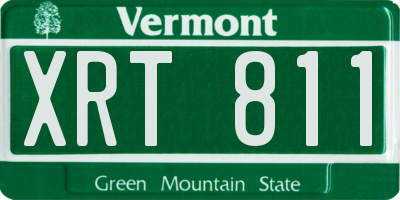 VT license plate XRT811