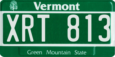VT license plate XRT813