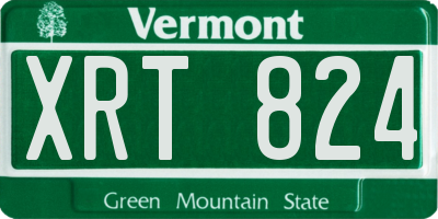 VT license plate XRT824