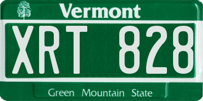 VT license plate XRT828