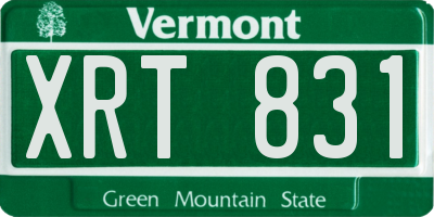 VT license plate XRT831