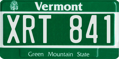 VT license plate XRT841