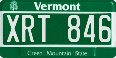 VT license plate XRT846