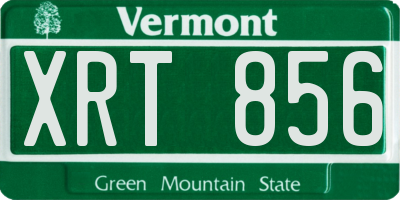 VT license plate XRT856