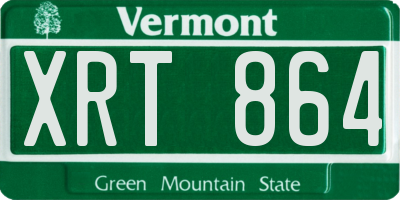 VT license plate XRT864
