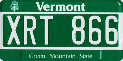 VT license plate XRT866