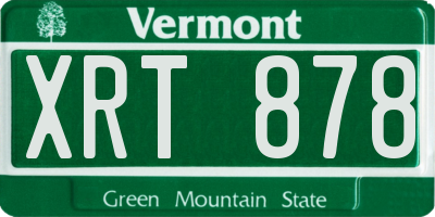 VT license plate XRT878