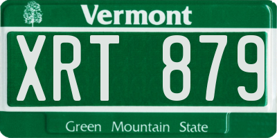VT license plate XRT879