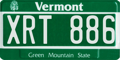 VT license plate XRT886