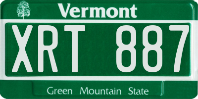 VT license plate XRT887