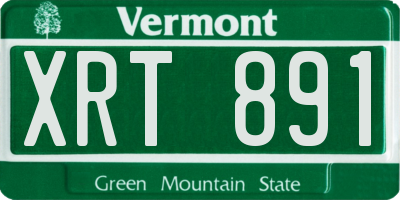 VT license plate XRT891
