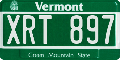 VT license plate XRT897