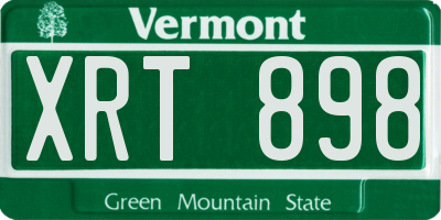 VT license plate XRT898