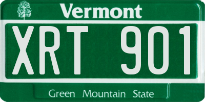 VT license plate XRT901