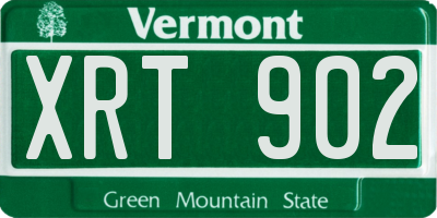 VT license plate XRT902