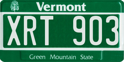 VT license plate XRT903