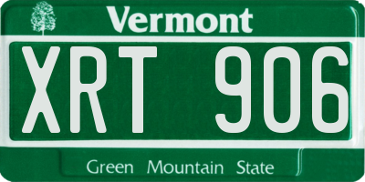 VT license plate XRT906