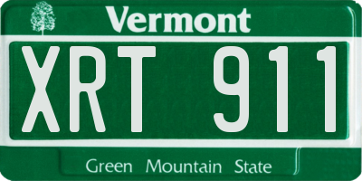 VT license plate XRT911