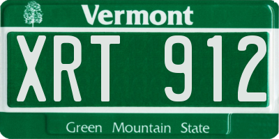 VT license plate XRT912