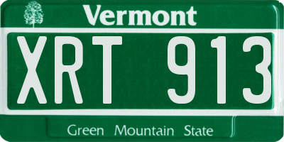 VT license plate XRT913