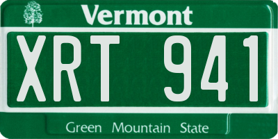 VT license plate XRT941