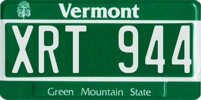 VT license plate XRT944
