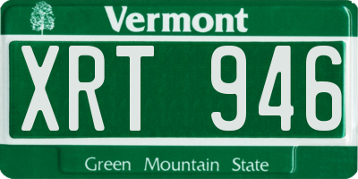 VT license plate XRT946