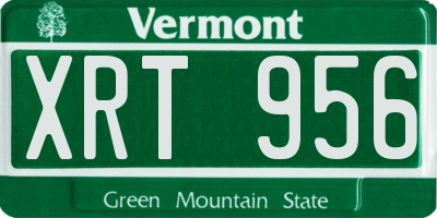 VT license plate XRT956