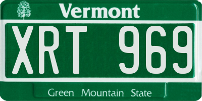 VT license plate XRT969