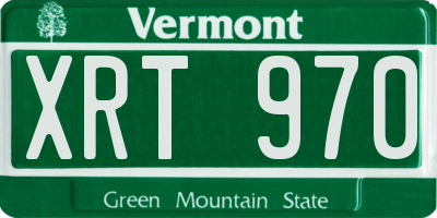 VT license plate XRT970