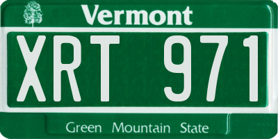 VT license plate XRT971