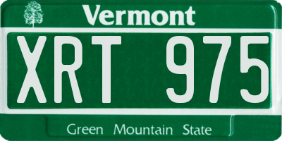 VT license plate XRT975