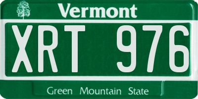 VT license plate XRT976