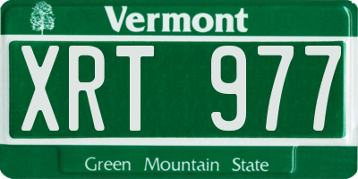 VT license plate XRT977
