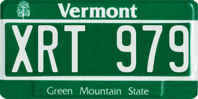 VT license plate XRT979