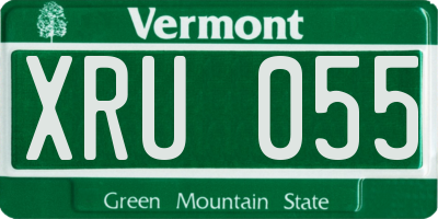 VT license plate XRU055