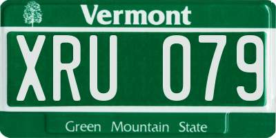 VT license plate XRU079