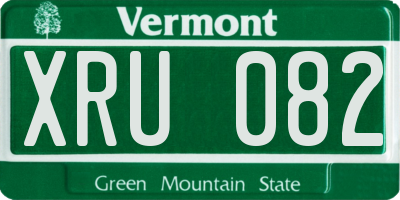 VT license plate XRU082