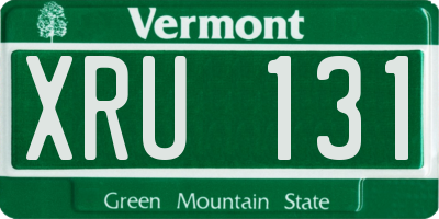 VT license plate XRU131