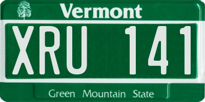 VT license plate XRU141