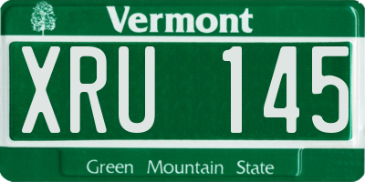VT license plate XRU145