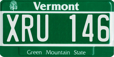 VT license plate XRU146