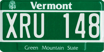 VT license plate XRU148