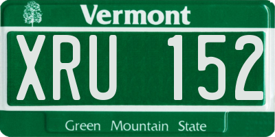 VT license plate XRU152