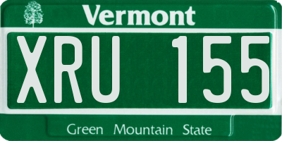 VT license plate XRU155